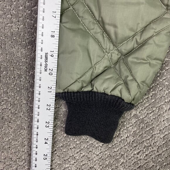Vintage JCPenney Towncraft Quilted Bomber Jacket Mens Large Medium Olive Penneys - Picture 14 of 14